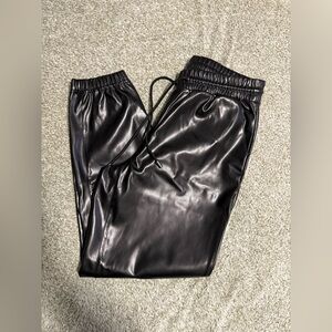 GUC Nine West Glossy Black Joggers